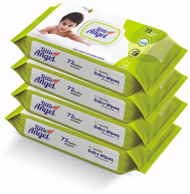 Little Angel Super Soft Baby Wipes with Aloe Vera Extract, Lid pack(288 Wipes)