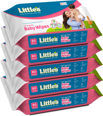 Little's Soft Cleansing Baby Wipes with Aloe Vera, Jojoba Oil and Vitamin E(400 Wipes)
