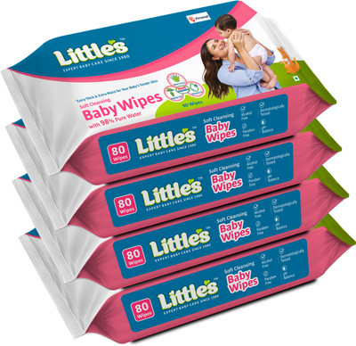 Little's Soft Cleansing Baby Wipes with Aloe Vera, Jojoba Oil and Vitamin E(320 Wipes)