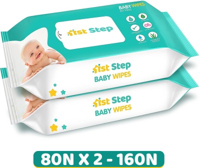 1st Step Baby Wet Wipes Enriched With Aloe-Vera And Jojoba Oil (Pack Of 2)(160 Wipes)