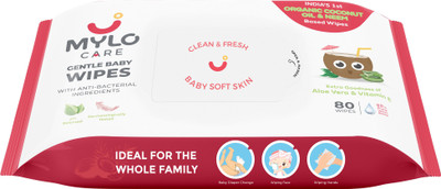 52% OFF on MYLO Gentle Baby Wipes, Soft Cleansing Baby Wipes, 98% Pure Water Coconut Oil & Neem(80 Wipes) 52% OFF on MYLO Gentle Baby Wipes, Soft Cleansing Baby Wipes, 98% Pure Water Coconut Oil & Neem(80 Wipes)
