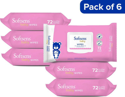 Softsens Baby Wipes With Aloe Vera & Moisturising Lotion(432 Wipes)