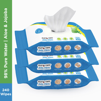 Miss & Chief by Flipkart Baby Wipes with Aloe Vera and Vitamin E(240 Wipes)