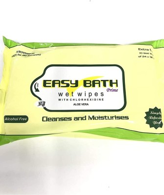 easy bath Wipes Wet Wipe 10 pcs, Extra Large Size : 32x32cm, (Buy 8 get 1 free) …(8 Wipes)