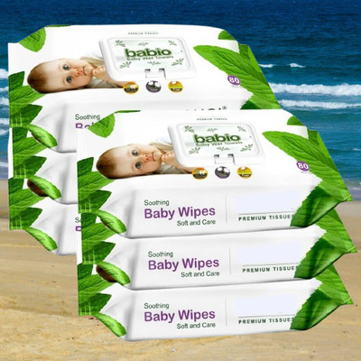 Morbee NOVEL Baby Wipes 80 Sheets/Pack (480 Wipes)..(6 Wipes)