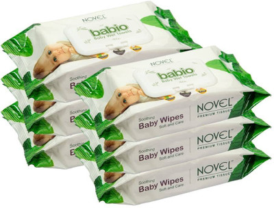 NOVEL Baby Wipes 80 Sheets pack of 6/with Lid(480 Wipes)