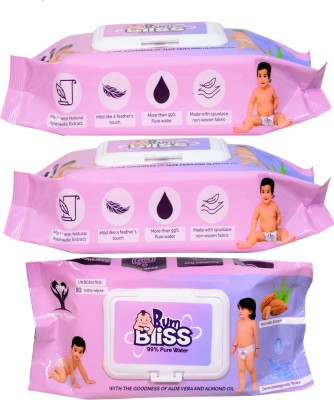 Bumbliss Clinically tested Baby wipes pack of 3(3 Wipes)