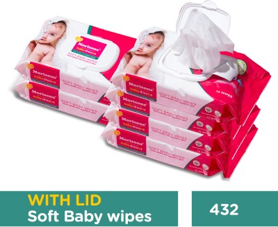 Morisons Baby Dreams Baby Wipes 72's Combo with lid - Pack of 6(432 Wipes)