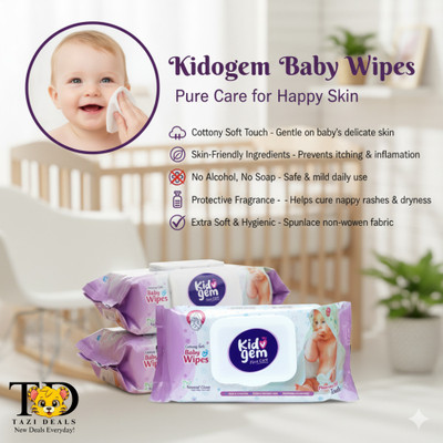 Kidogem Extra Soft Baby Wipes Skin Friendly(150 Wipes)