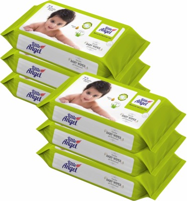 Little Angel Super Soft Baby Wipes (6 Packs of 72 Pcs)(432 Wipes)