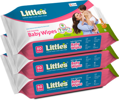 Little's Soft Cleansing Baby Wipes with Aloe Vera, Jojoba Oil and Vitamin E(240 Wipes)