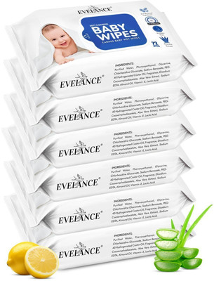 EVELANCE Baby Wipes Without Lid Pack Of 6(432 Wipes)