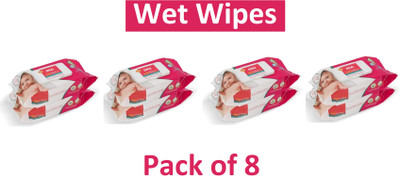 SINAL Pack of 8 Wet Wipes (72 leaf each) With Cap Soft Wipes With Lid With Lid WIP27.4(8 Wipes)