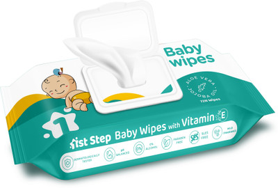 1st Step Baby Wet Wipes With Lid Enriched With Aloe-Vera And Jojoba Oil(Pack of 1)(72 Wipes)