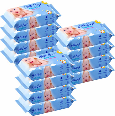 Silk Soft Baby wet wipes 82 pulls without lid PACK OF 12(984 Wipes)