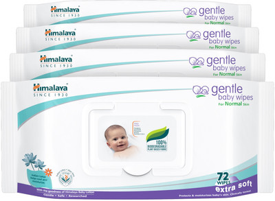 HIMALAYA Gentle Baby Wipes Mega Offer Pack (4 N X 72's)(4 Wipes)
