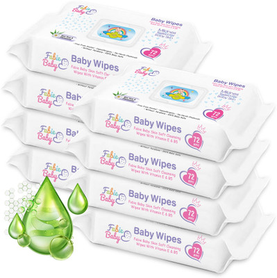 Fabie Baby SkinSoft Baby Wipes 576 Wipes (Pack of 8)(8 Wipes)