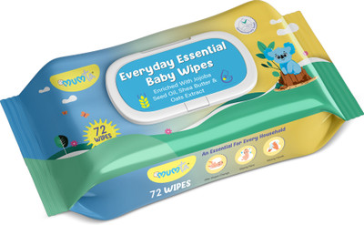 Mumta Soft Cleansing Baby Wipes with Aloe Vera & Vitamin E -72 Counts/Pack (Set of 1)(72 Wipes)