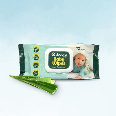 DOCURA Baby Wipes for Soft Cleansing | Pure Ingredients | 72 wipes Pack of 1