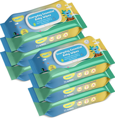 Mumta Soft Cleansing Baby Wipes with Aloe Vera & Vitamin E -72 Counts/Pack (Set of 6)(432 Wipes)
