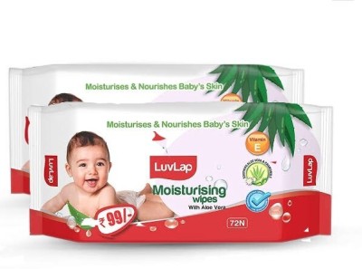 LuvLap WIPES WITH ALOE VERA PACK OF 2(2 Wipes)