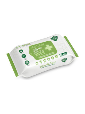 ARO KLEEN Germ Protection Wipes, Disinfectant Wet Wipes for Skin & Surfaces (Pack of 1)(48 Wipes)