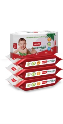 LuvLap Baby Wipes With Aloe Vera Rich in Vitamin E & chamomile extract Pack Of 4 -(288 Wipes)