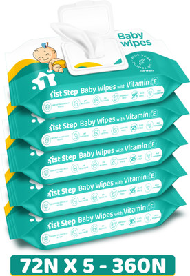 1st Step Baby Wet Wipes With Lid Enriched With Aloe-Vera And Jojoba Oil(360 Wipes)