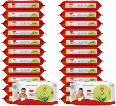LuvLap Paraben Free wipes for baby with Aloe Vera, Fragrance Free (Pack of 24)(1728 Wipes)