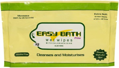 easy bath Wipes Wet Wipe 10 pcs, Large Size : 24x32cm, (Buy 8 get 1 free) …(8 Wipes)
