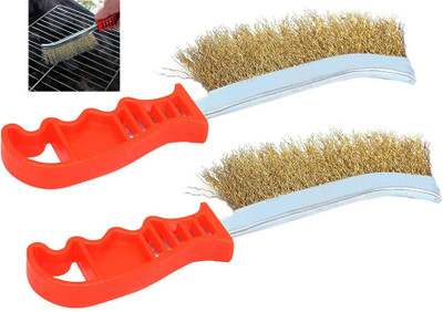Inditrust Heavy Duty 2pc Wire Hand Brush for Rust removing Handle Scratch Brush(Pack of 2)