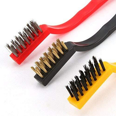 DREHOTRY Gas Brush Pack Of 3 Handle Scratch Brush(Pack of 3)