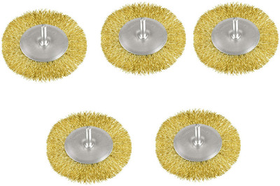 Inditrust 1/4inch 5pc Round Crimp 65mm wire brush set Wheel Brush(Pack of 5)
