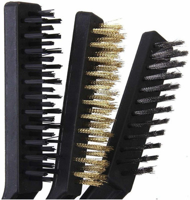 Inditrust 3pc/set Brush set Brass, Nylon, Stainless Steel Handle Scratch Brush(Pack of 1)