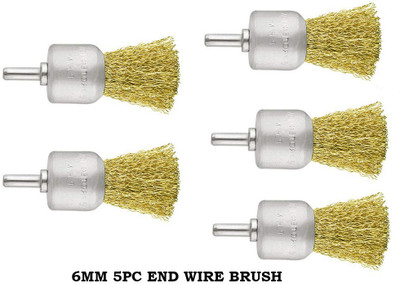 Inditrust 1/4inch 5pc 25mm End wire brush set Wheel Brush(Pack of 5)