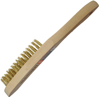 Harden 290mm Hand Nickel Copper Wire Brush Scraper For De-Rusting & Polishing - 611544 Handle Scratch Brush(Pack of 1)