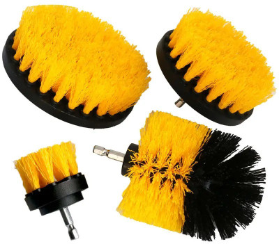 MOHAK Drill Brush Attachment Bathroom Surfaces Tub, Shower, Tile and Grout All Purpose Block Brush(Pack of 4)