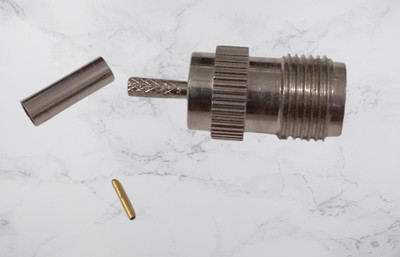 RFCONNECTORHOUSE TNC F LMR 100 CRIMP TNC CONNECTOR Wire Connector(Silver, Pack of 1)
