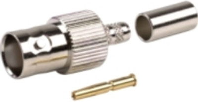 RFCONNECTORHOUSE BNC F LMR 100 CRIMP BNC CONNECTOR Wire Connector(Silver, Pack of 1)