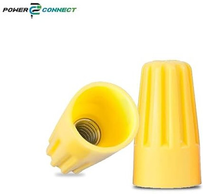 POWER CONNECT P4 Screw on Wire Connectors PC-SoW-P4 Twist Wire Connector(Yellow, Pack of 50)