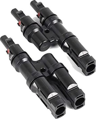 Clare Solar LQ-1T (1 Set) 2 in 1 MC4 Branch Connector Wire Connector(Black, Pack of 5)