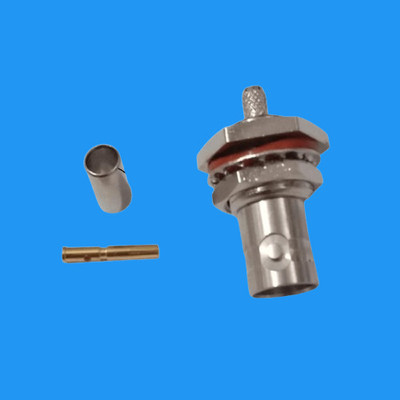 RFCONNECTORHOUSE BNC FEMALE BH BT 3002 CRIMP BNC CONNECTOR Wire Connector(Silver, Pack of 1)