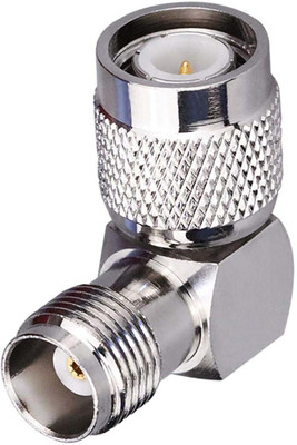 ABONIX TNC Male to TNC Female Right Angle Connector 90 Degree Coax Adapter Wire Connector(Silver, Pack of 1)