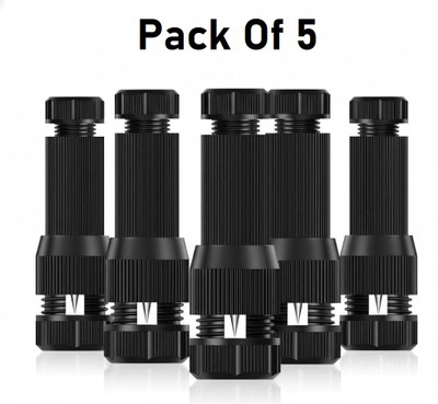 GIGMART Low Voltage Lighting Connectors Waterproof Garden Cable Connector 5pc Low Voltage Light Wire Connectors Wire Connector(Black, Pack of 5)