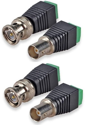xenee DC Male 2+ Female BNC 2+Connector to Screw Terminal Balun Connector BNC MALE /FEMALE Wire Connector(Black, Green, Pack of 2) xenee DC Male 2+ Female BNC 2+Connector to Screw Terminal Balun Connector BNC MALE /FEMALE Wire Connector(Black, Green, Pack of 2)