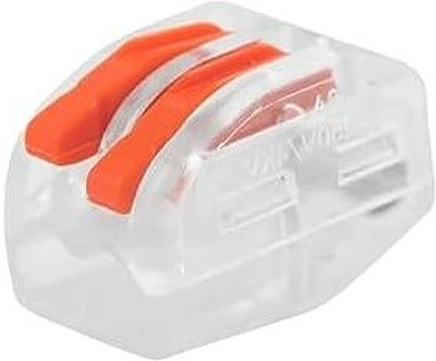 POWER CONNECT PC625_50 Push-in Terminal Block Assortment Reusable 2-Lever Releasable Electrical Compact Wire Connector(Clear, Pack of 100)