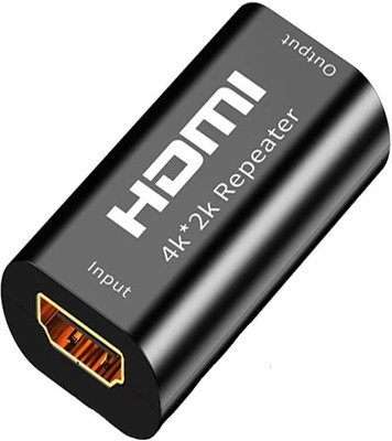 xenee HDMI Repeater 4K UHD HDMI Female HDMI Amplifier 40 HDMI Extender Up to 40 Meters Lossless Transmission for Oculus Rift and More (MMHR40M- HDMI to HDMI Adapter) Wire Connector(Black, Pack of 1)