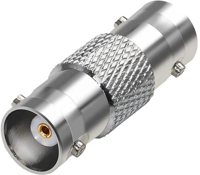 Netboon BNC Female to BNC Female Adapter Barrel Straight RF Coax Coaxial Connector RF Adapter for CCTV DVR Surveillance System Video Camera Broadcast Application Wire Connector(Silver, Pack of 1)