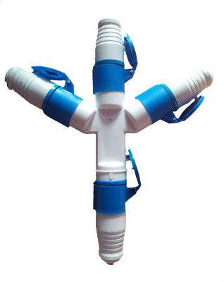 SK TRADERS 3pin IP44 Watertight Triple Outlet Socket Multi Splitter 16 amps Industrial Socket Industrial Plug Socket 220v 16A Set of 1 Extension Socket 3way industrial plug and socket Wire Connector(White, Blue, Pack of 1)