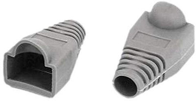 Mak World RJ45 Boot CAT6 CAT5 Ethernet Network Cable Strain Relief Boots Cable Cap Boot Wire Connector(Grey, Pack of 100)